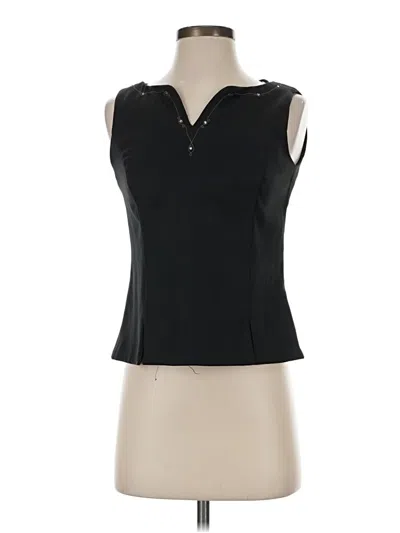 Pre-owned Donna Ricco Sleeveless Blouse In Black