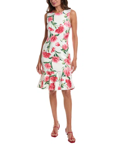 Donna Ricco Sleeveless Midi Dress In White