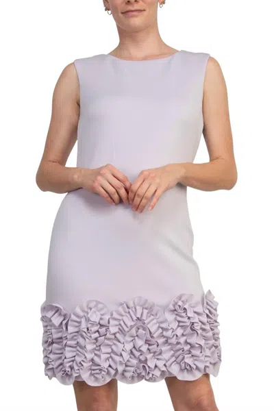 Donna Ricco Sleeveless Tiered Ruffled Hem Shift Dress In Lilac In Purple