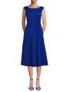 DONNA RICCO WOMEN'S BOATNECK FIT & FLARE DRESS