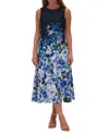 Donna Ricco Women's Floral-print A-line Dress In Navy Multi