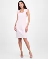Donna Ricco Women's Ruffled-strap Sheath Dress In Petal Pink