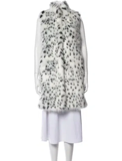Pre-owned Donna Salyers Animal Print Faux Fur Coat W/ Tags In Multi