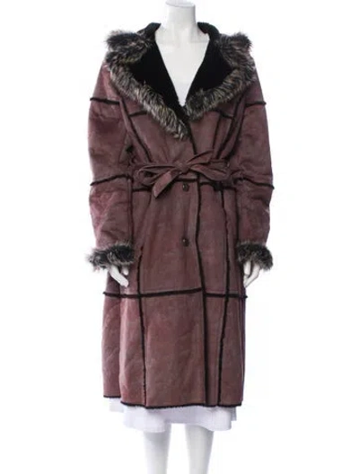 Pre-owned Donna Salyers Coat In Burgundy