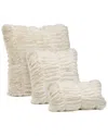 Donna Salyers Fabulous-furs Couture Collection Ivory Mink Pillow - Off White In Neutral