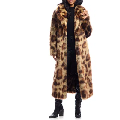 Donna Salyers Fabulous-furs Donna Salyers Fabulous Furs Feline Fine Faux Fur Coat In Leopard