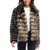 Donna Salyers Fabulous-furs Donna Salyers Fabulous Furs Front Row Faux Fur Jacket In Brown Multi
