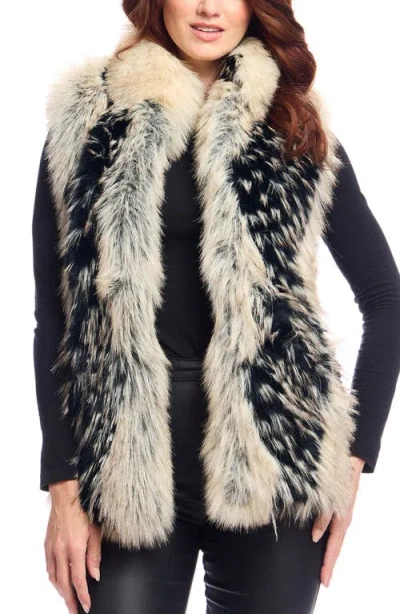 Donna Salyers Fabulous-furs Donna Salyers Fabulous Furs Limited Edition Faux Fur Vest In Ivory Fox