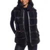 Donna Salyers Fabulous-furs Donna Salyers Fabulous Furs Posh Faux Fur Puffer Vest In Charcoal