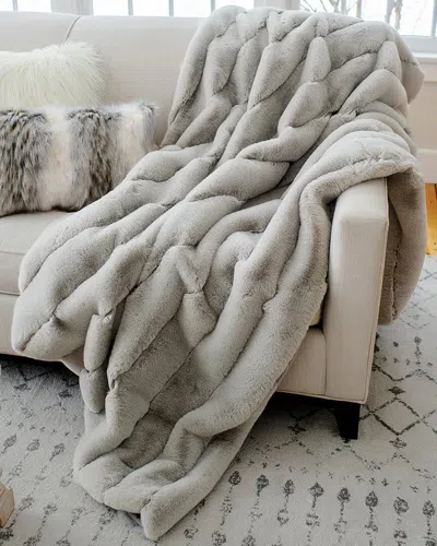 Donna Salyers Fabulous-furs Donna Salyers' Fabulous-furs Posh Throw In Gray