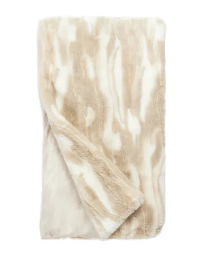 Donna Salyers Fabulous-furs Donna Salyers' Fabulous-furs Signature Series Faux Rabbit Throw In Neutral