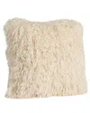 Donna Salyers Fabulous-furs Signature Series Cream Mongolian Pillow - Off Whit In Neutral