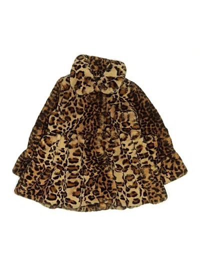 Pre-owned Donna Salyers Fabulous-furs Kids' Coat In Brown