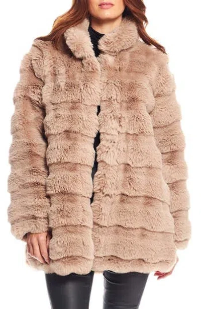 Donna Salyers Fabulous-furs Donna Salyers Fabulous Furs Rainier Reversible Faux Fur Coat In Brown