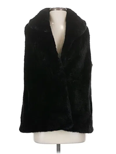 Pre-owned Donna Salyers Fabulous-furs Faux Fur Vest In Black