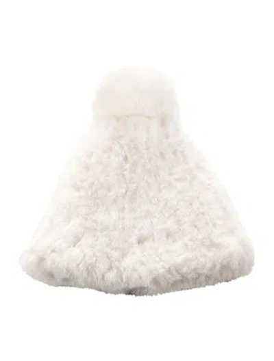 Pre-owned Donna Salyers Faux Fur Beanie W/tags In Neutrals