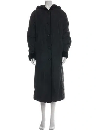 Pre-owned Donna Salyers Faux Fur Coat In Black