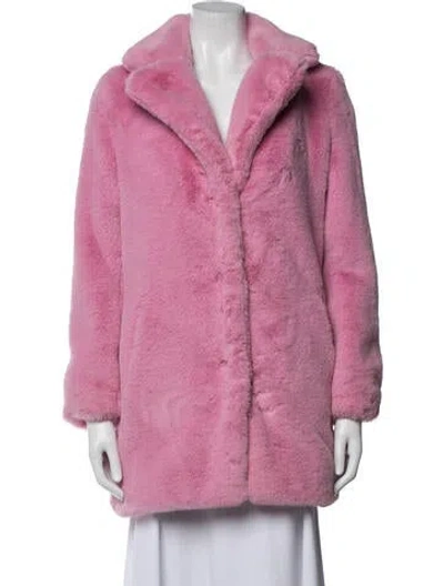 Pre-owned Donna Salyers Faux Fur Coat In Pink