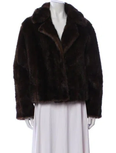 Pre-owned Donna Salyers Faux Fur Faux Fur Jacket In Black