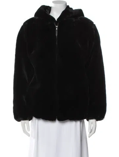 Pre-owned Donna Salyers Faux Fur Faux Fur Jacket In Black