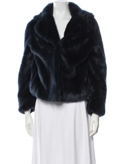 Pre-owned Donna Salyers Faux Fur Jacket In Multi