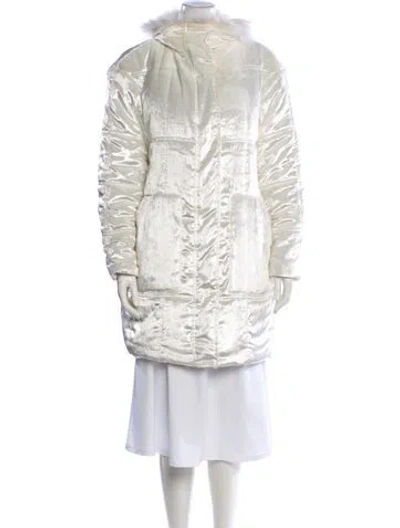 Pre-owned Donna Salyers Faux Fur Jacket In White