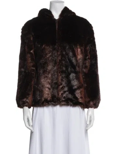 Pre-owned Donna Salyers Fox Faux Fur Jacket In Multi