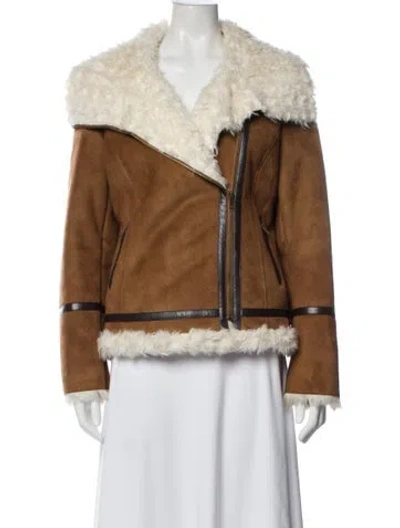 Pre-owned Donna Salyers Fur Jacket In Brown
