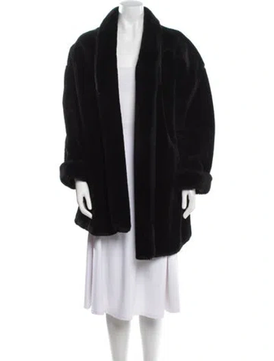 Pre-owned Donna Salyers Goose Down Down Coat In Black