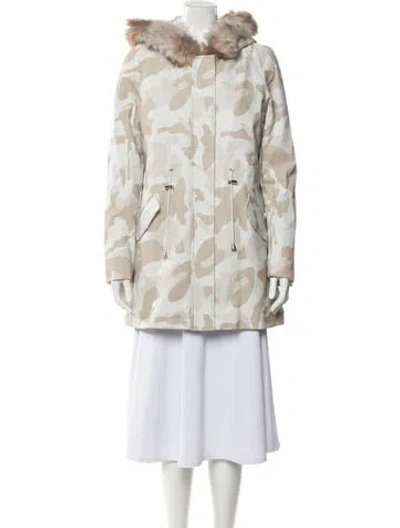 Pre-owned Donna Salyers Printed Coat In Neutral