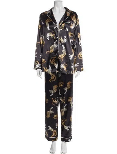 Pre-owned Donna Salyers Printed Pajamas W/ Tags In Black