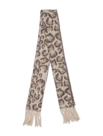 Pre-owned Donna Salyers Striped Scarf W/ Tags In Neutrals