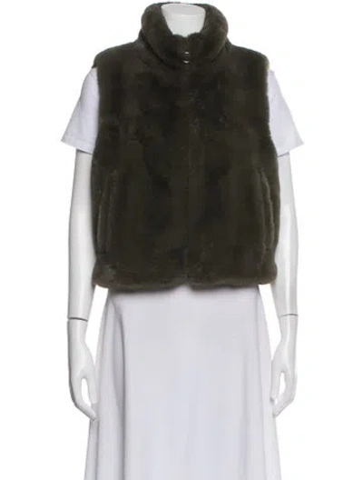 Pre-owned Donna Salyers Vest In Green