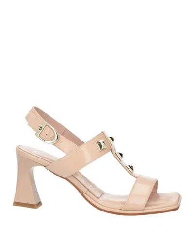 Donna Serena Woman Sandals Blush Size 6 Leather In Pink