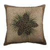 Donna Sharp Antique Pine Square Throw Pillow In Brown