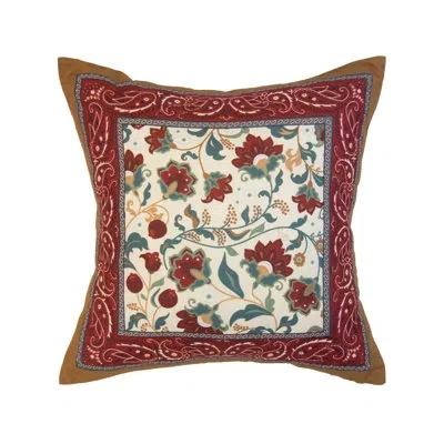 Donna Sharp Appalachia Plaid 2pc Embroidered Pillow Set In Black;brown;white;green;red;beige;gold;c
