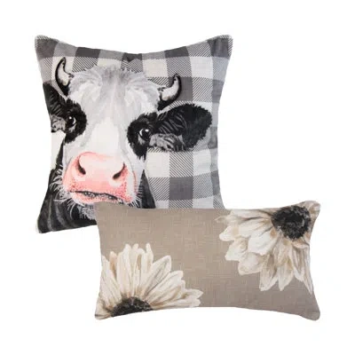 Donna Sharp Augusta 2pc Farmhouse Decor Pillow Set In Black