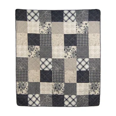 Donna Sharp Augusta Traditional Pieced Cotton Quilted Throw In Multi