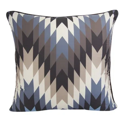Donna Sharp Bear Hill Microfiber Throw Square Pillow Cover & Insert In Blue;black;brown;ivory;tan