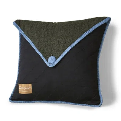 Donna Sharp Bear Lake Envelope Quilted Cotton Decor Pillow In Blue;green