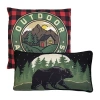 Donna Sharp Bear Mountain 2-pc. Square Throw Pillow In Black