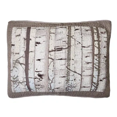 Donna Sharp Birch Forest Quilted Cotton Sham Collection In Black;brown;gray;ivory