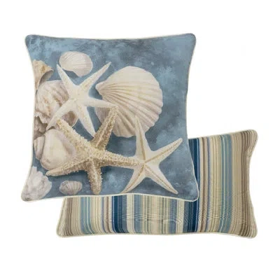 Donna Sharp Blue Diamond 2pc Everyday Pillow Set In Blue Diamond Coastal