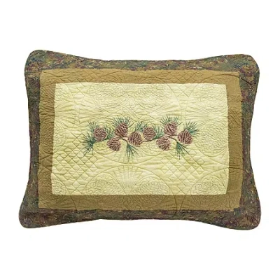 Donna Sharp Cabin Raising Pinecone Pillow Sham In Brown
