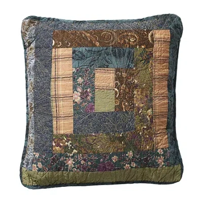 Donna Sharp Cabin Raising Square Throw Pillow In Blue