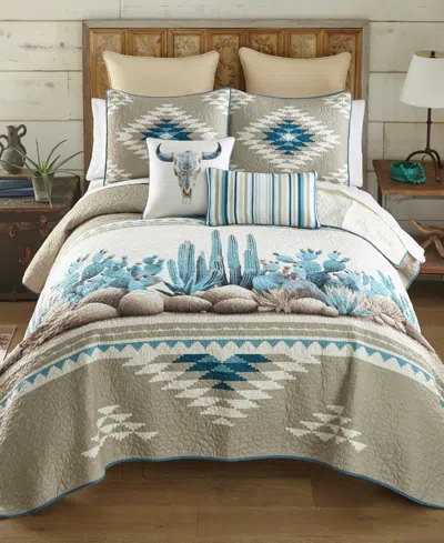 Donna Sharp Cacti Soft 3-pc. Quilt Set, King In White