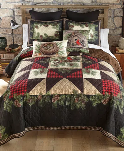 Donna Sharp Cardinal Pine Woodland 3-pc. Quilt Set, Queen In Multi