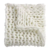 Donna Sharp Chenille Knitted Woven Throw Collection In Ivory