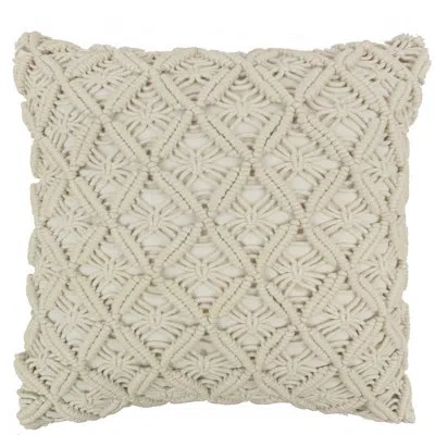 Donna Sharp Crochet Ivory Cotton Decor Pillow