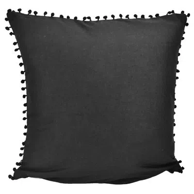 Donna Sharp Dawson Black Pompom Decor Pillow